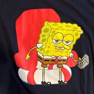 Old Navy Men’s XL Tall T-Shirt – Dark Navy SpongeBob Graphic